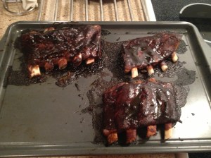 Sauced up ribs